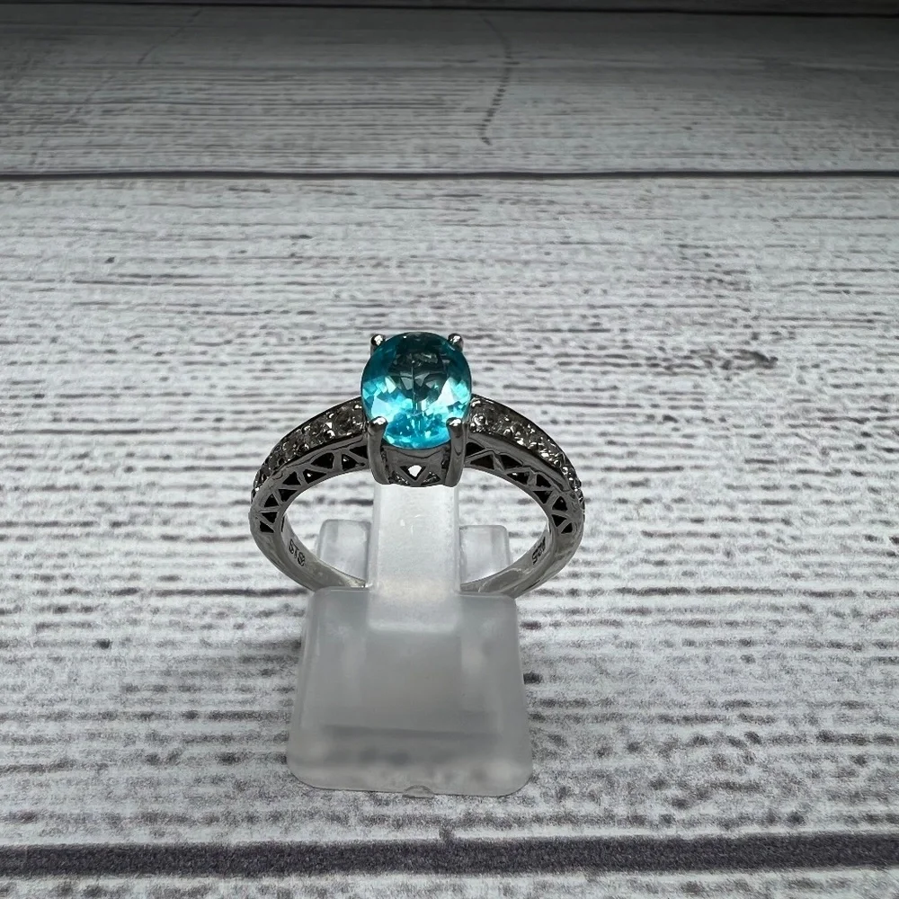 PARAIBA APATITE RING (073) - Picture 2 of 6